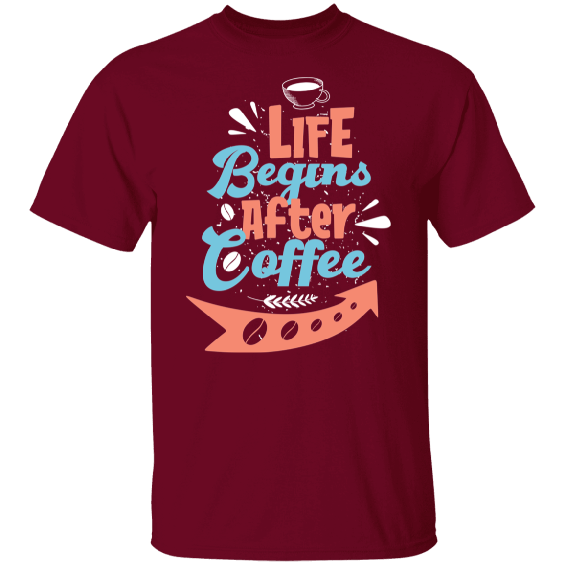 "Life Begins After Coffee" T-Shirt - Perfect for Coffee Lovers!