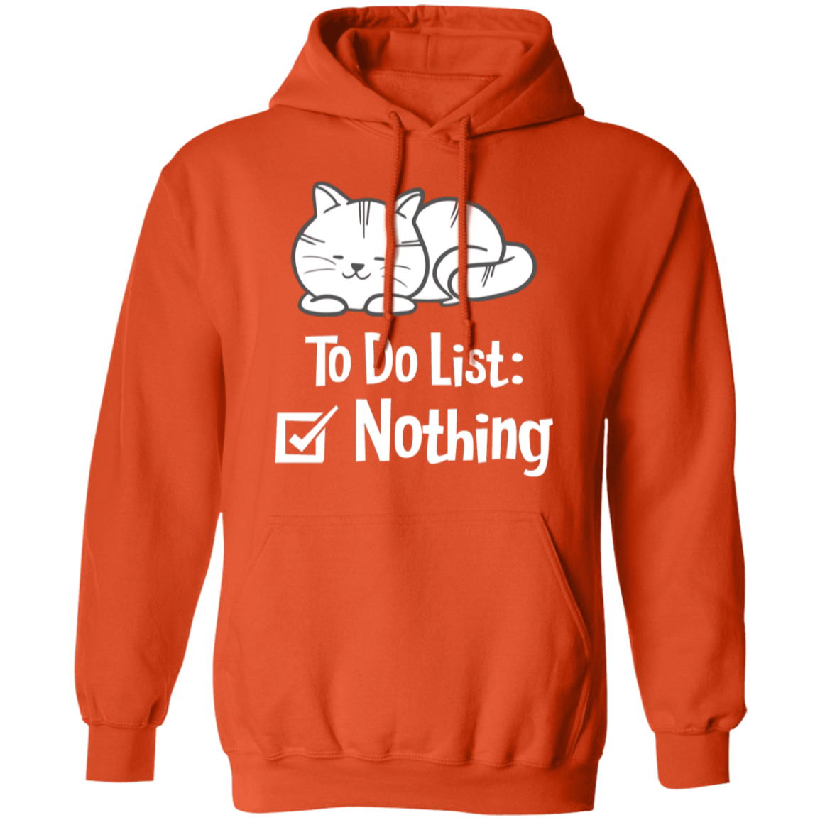 "Purrfectly Lazy: 'To Do List - Nothing" Cat Hoodie for Cozy Relaxation & Cat Lovers!
