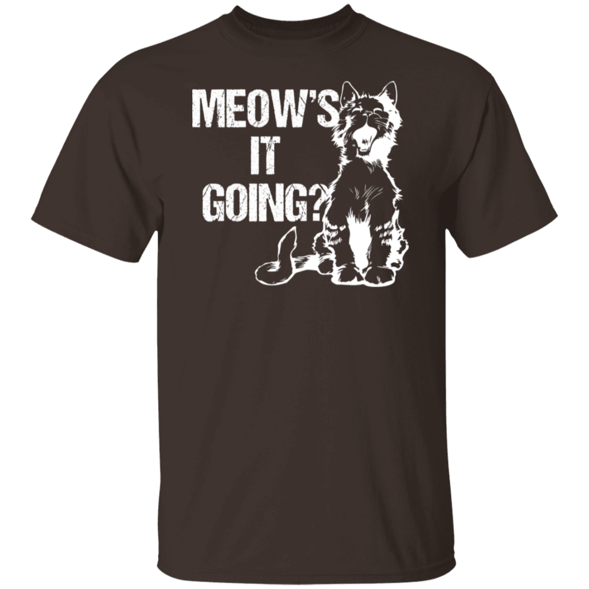 "Meow's It Going?" Cute Cat T-Shirt for Cat Lovers & Cat Ladies!