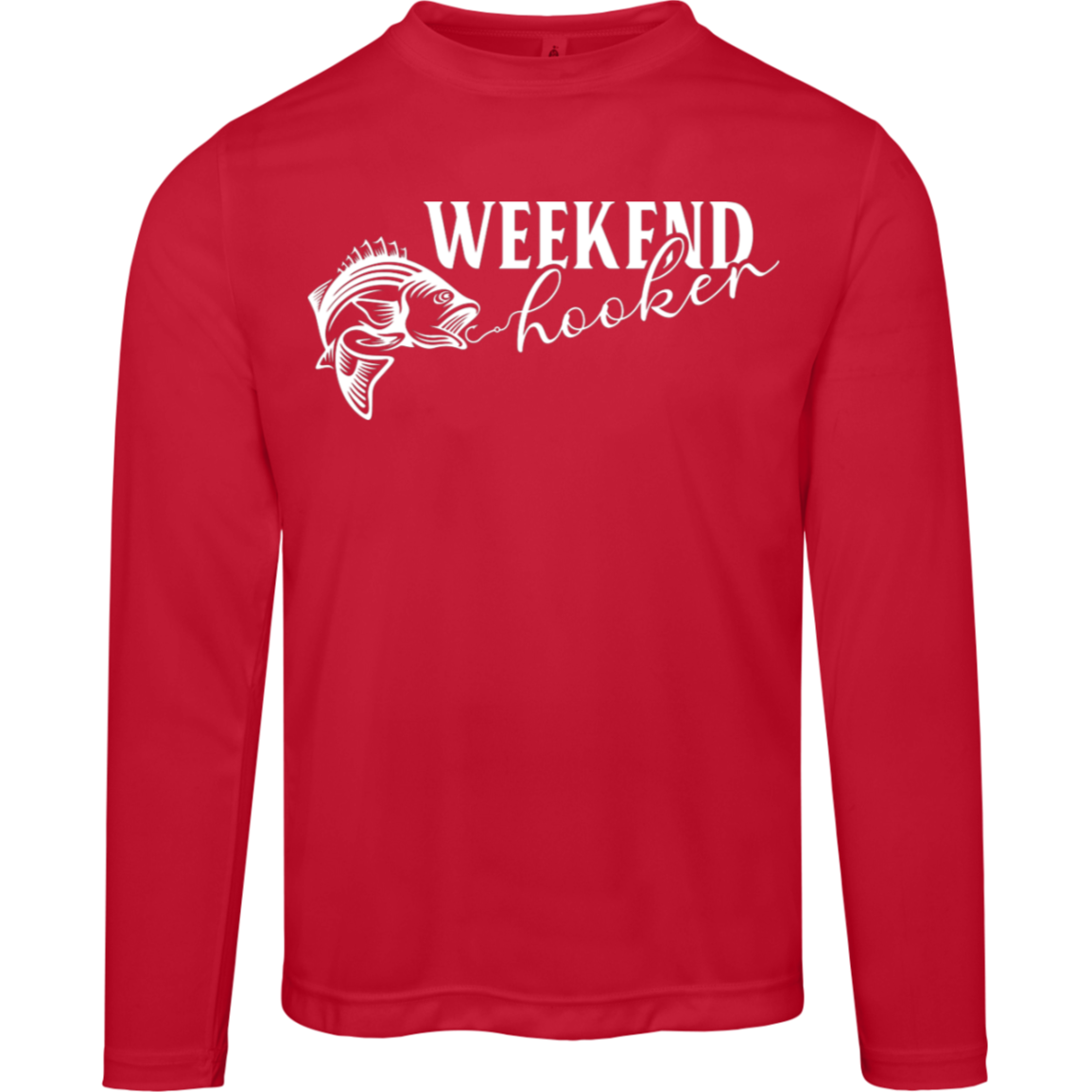 "Weekend Hooker" Long-Sleeved Fishing Tee – Moisture-Wicking & UV 40+ Protection!