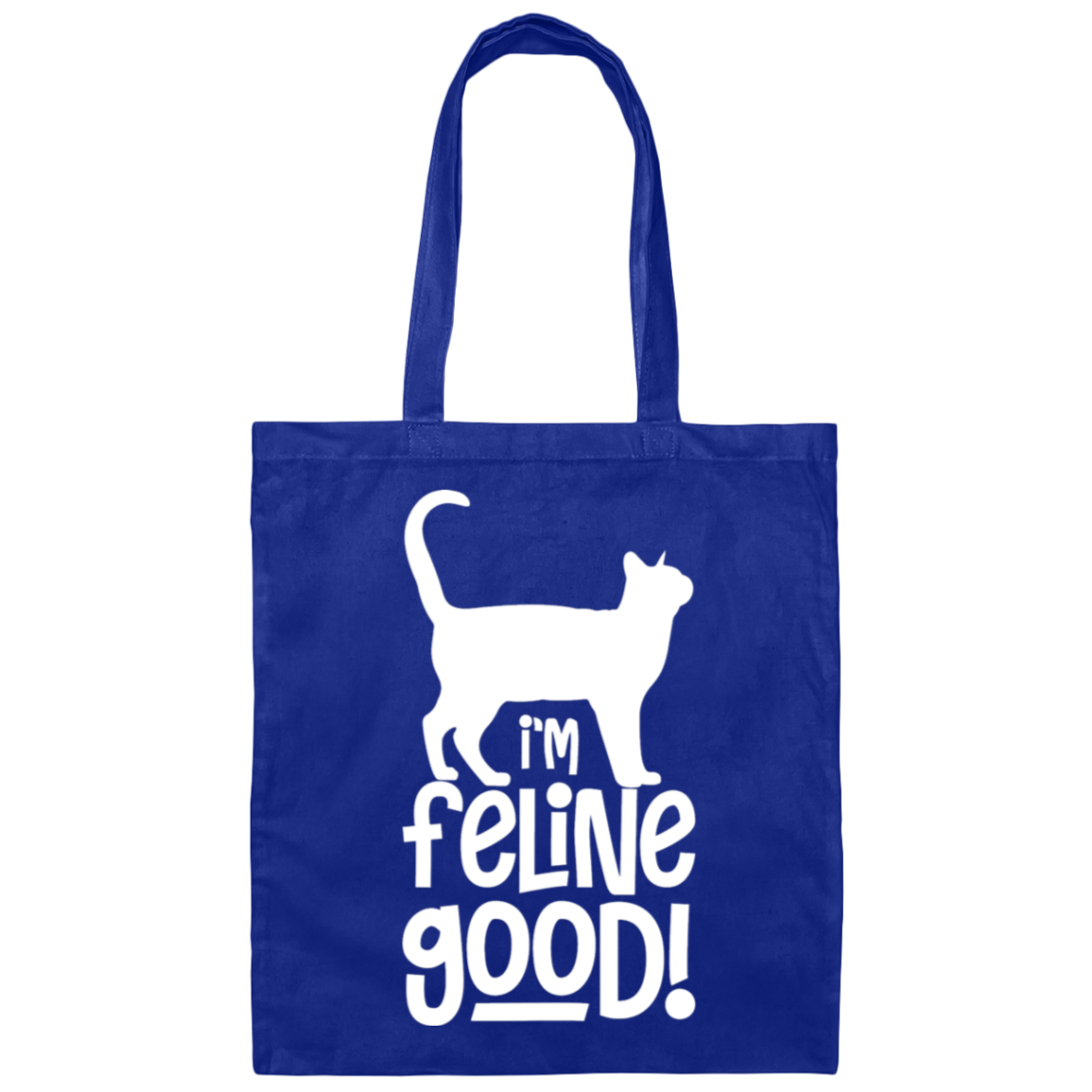 "I'm Feline Good" Cat Lover's Tote Bag - Cute and Practical Gift for Cat Owners, Cat Ladies, and Cat Enthusiasts!