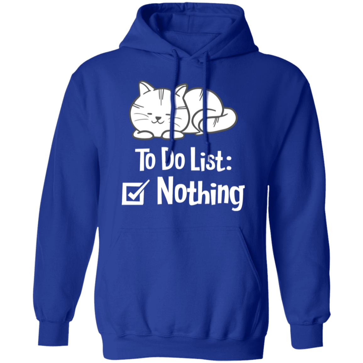 "Purrfectly Lazy: 'To Do List - Nothing" Cat Hoodie for Cozy Relaxation & Cat Lovers!