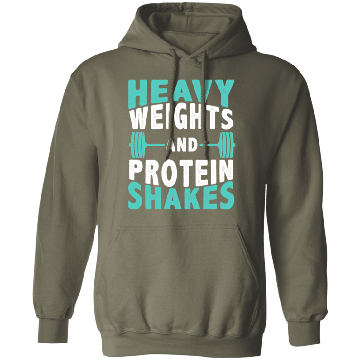 "Heavy Weights and Protein Shakes" Hoodie – Cozy and Motivational Gear for Fitness Enthusiasts!