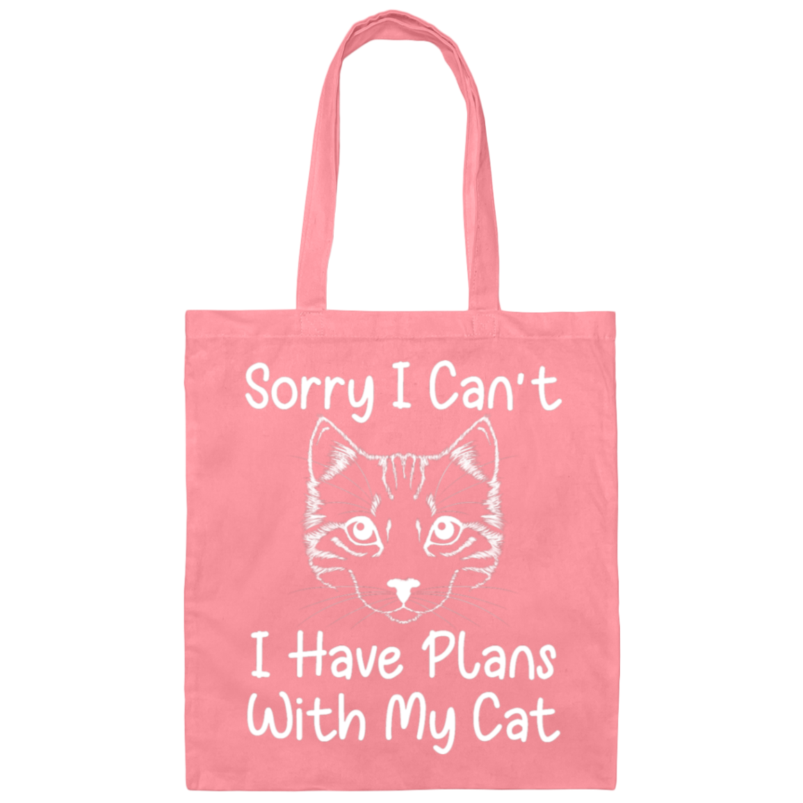 "Plans With My Cat" Funny Cat Lover Tote Bag