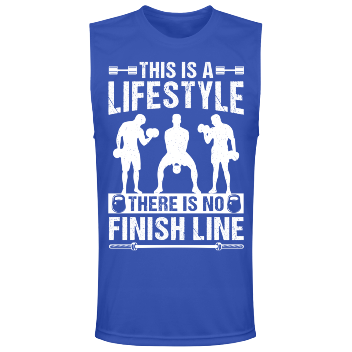 "No Finish Line" Muscle Tee - Embrace the Fitness Lifestyle!