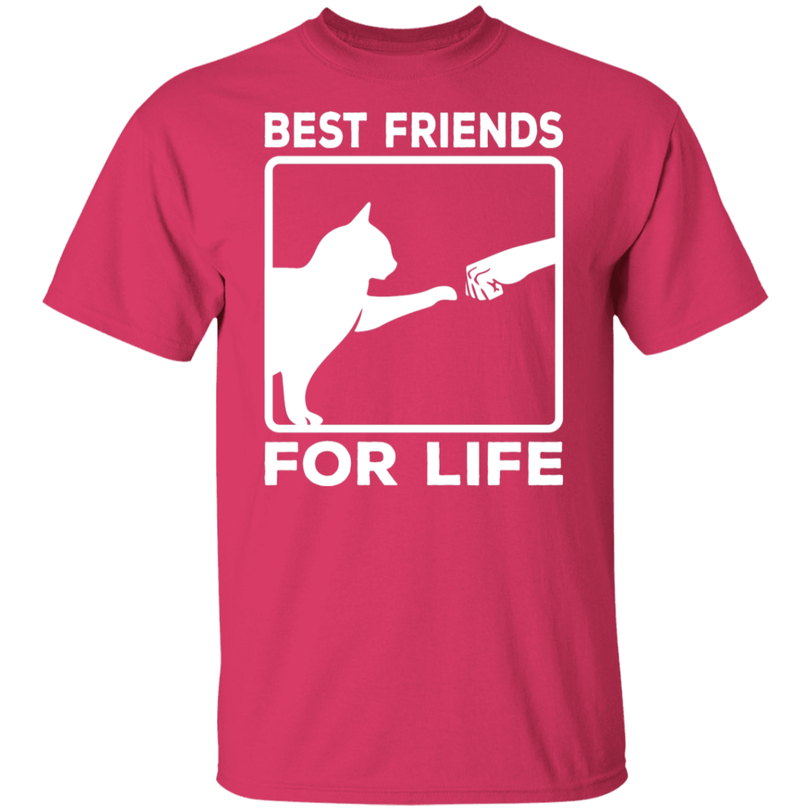 "Best Friends For Life" - Cat & Human Fist Bump T-Shirt | Perfect for Cat Lovers & Pet Owners!