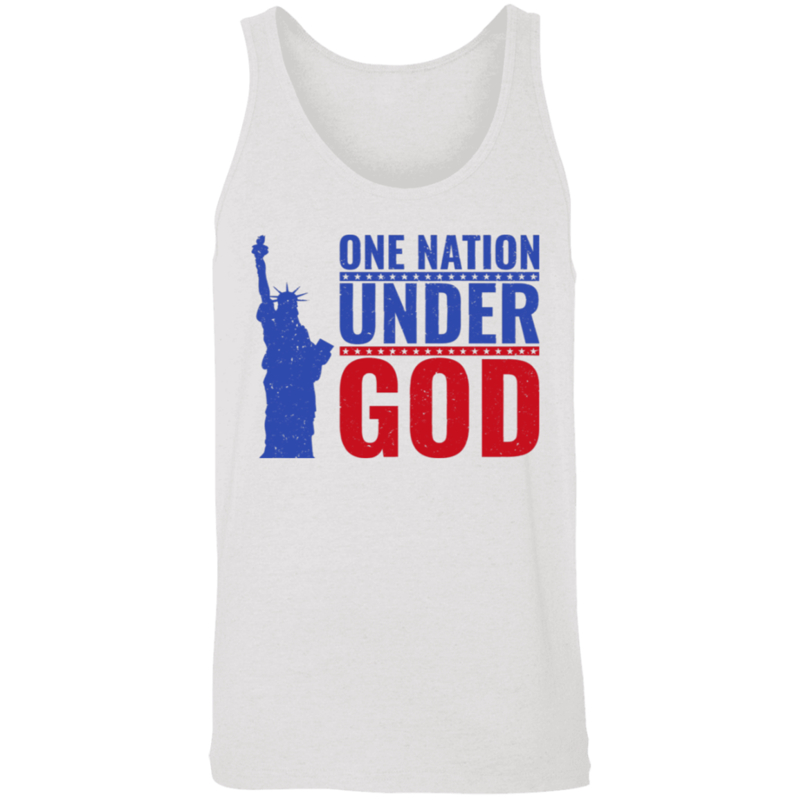 "One Nation Under God" Patriotic Unisex Tank Top – Featuring the Statue of Liberty