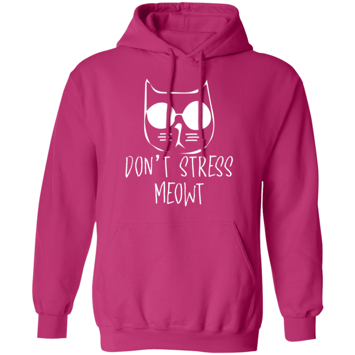 "Don't Stress Meowt" Cool Cat Hoodie – Perfect for Cat Lovers, Cat Owners, & Cat Ladies!