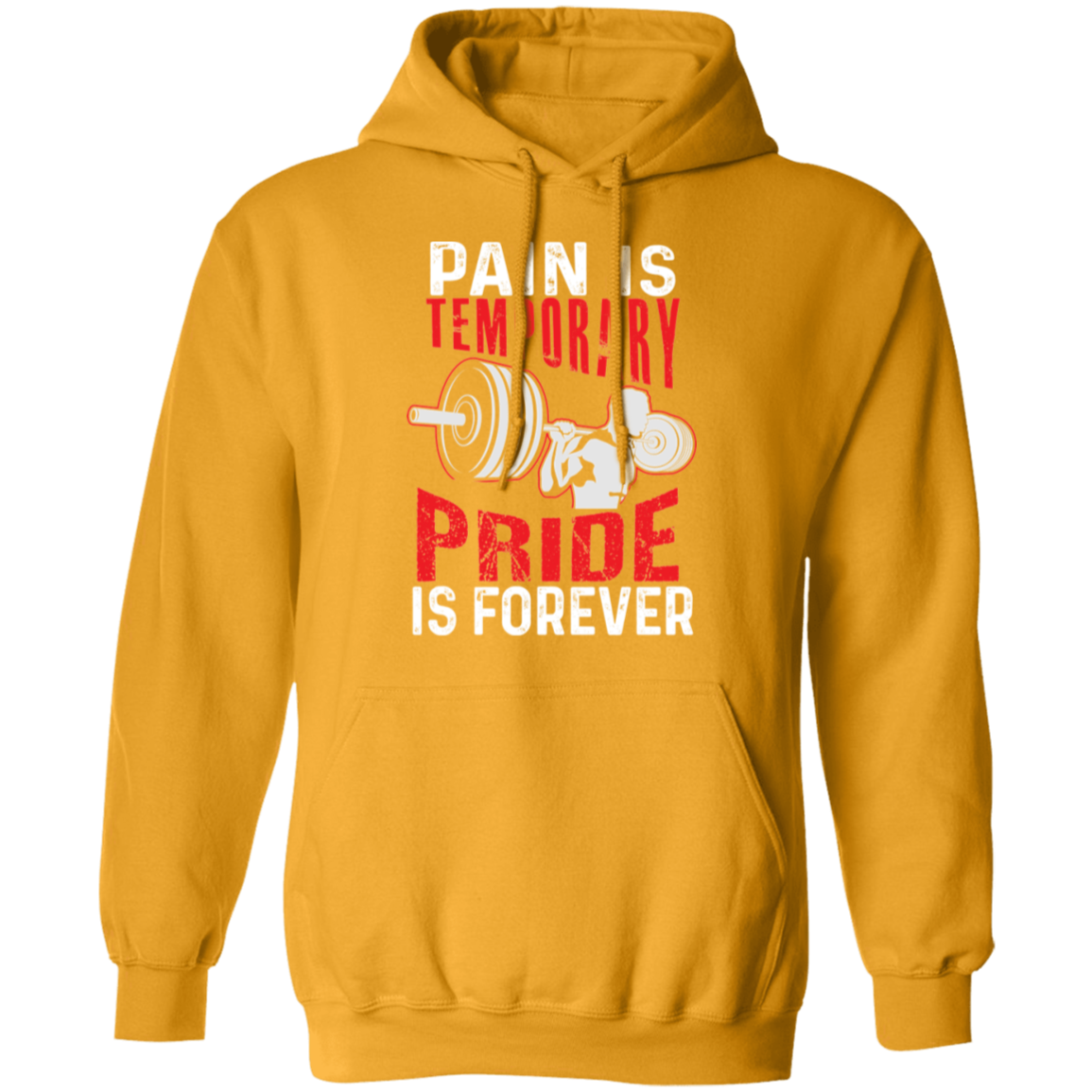 "Pain Is Temporary. Pride Is Forever." Hoodie – Motivational Gym Hoodie for Fitness Enthusiasts!