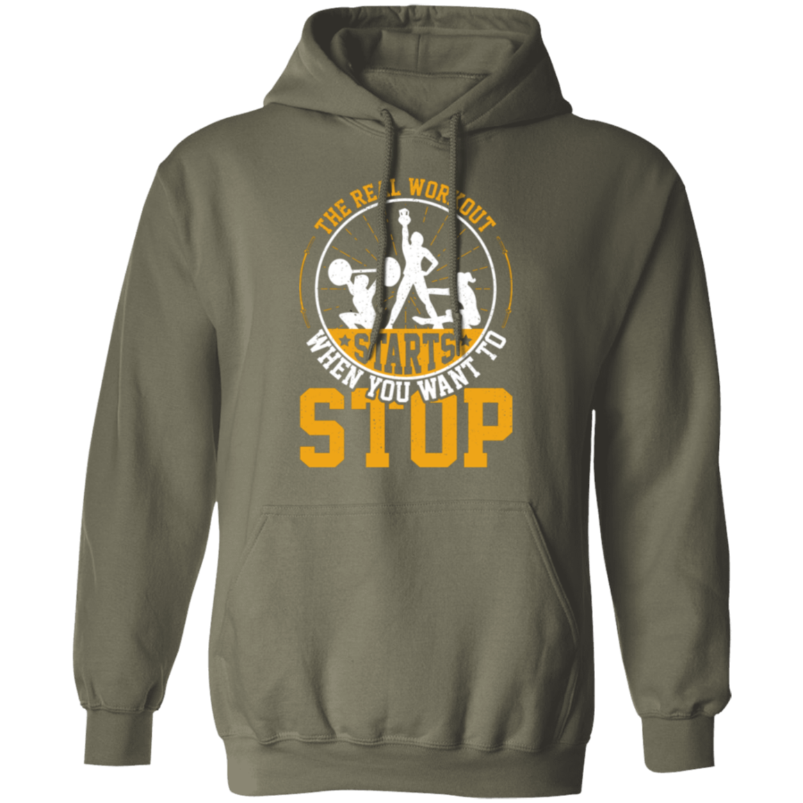 "The Real Workout Starts When You Want To Stop" Hoodie – Essential Gear for Fitness Enthusiasts!