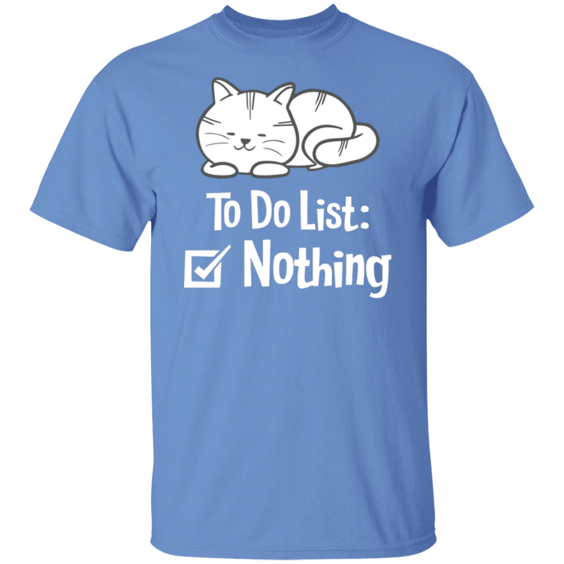 "Purrfectly Lazy: To Do List - Nothing" Cat T-Shirt for Relaxation & Cat Lovers!