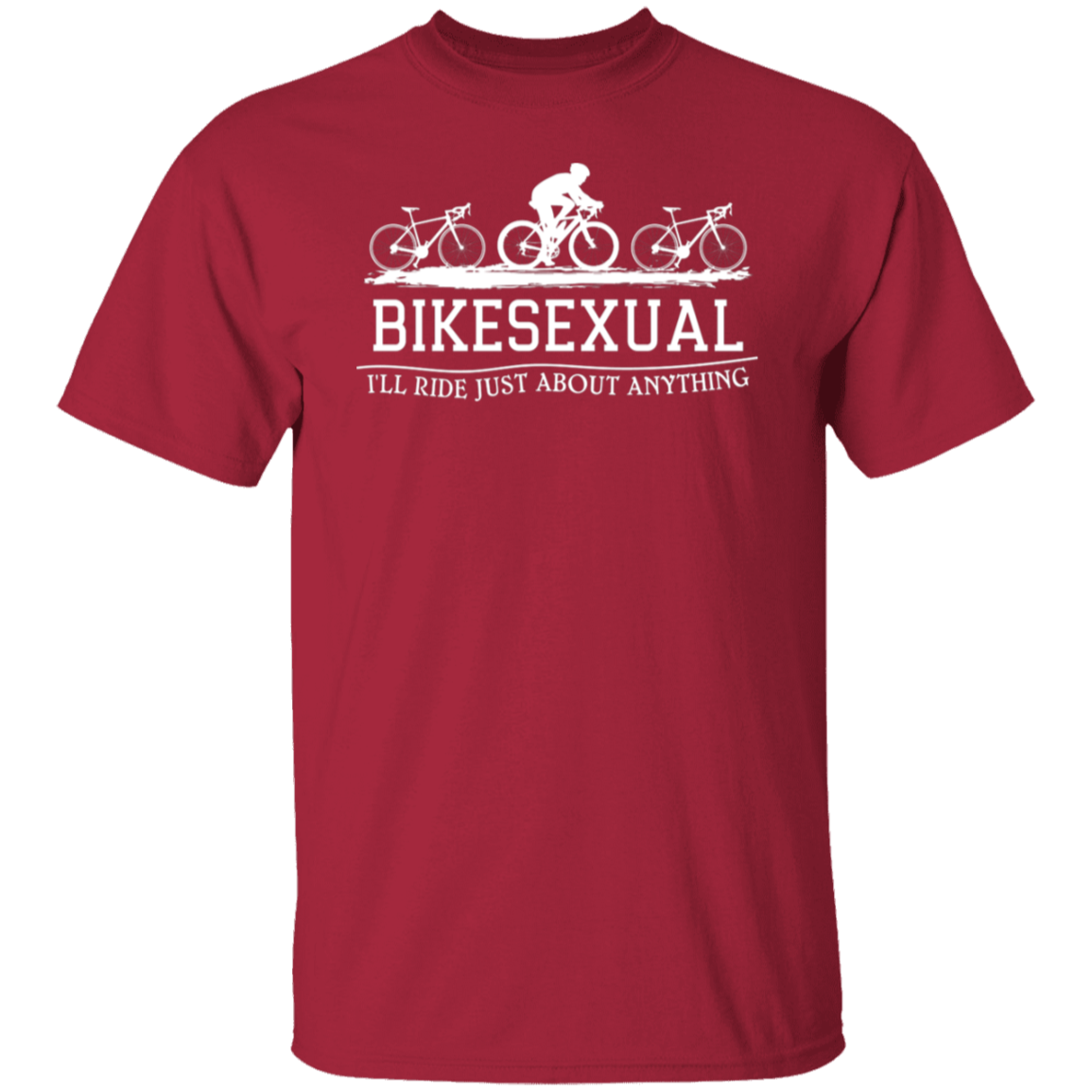 “Bikesexual” T-Shirt – Ride with A Sense of Humor! Funny Gift for Cyclists!