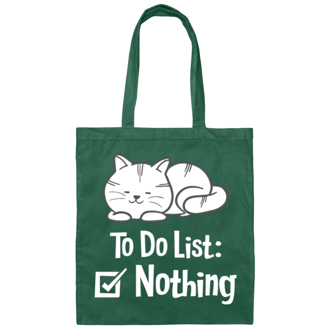 "Purrfectly Lazy: To Do List - Nothing" Cat Tote Bag for Relaxation & Cat Lovers!