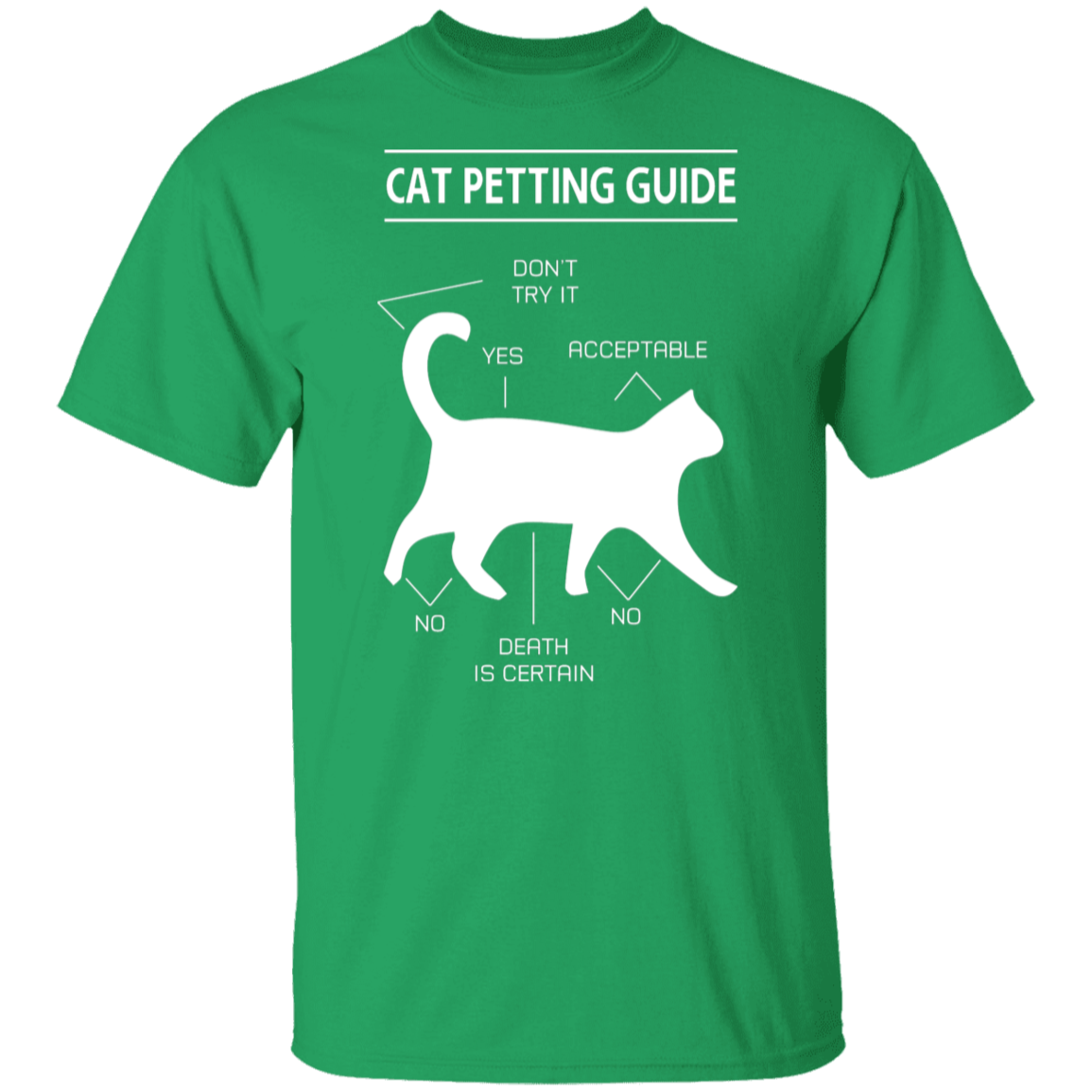 "Cat Petting Guide" T-Shirt – Master the Feline Touch!
