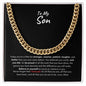 To My Son - Be Proud (from Mom) l Cuban Link Chain
