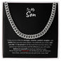 To My Son - Be Proud (from Dad) l Cuban Link Chain