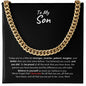 To My Son - Be Proud (from Mom) l Cuban Link Chain