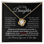 To My Daughter - Straighten Your Crown l Love Knot Necklace