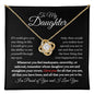 To My Daughter - Straighten Your Crown l Love Knot Necklace