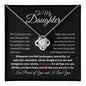 To My Daughter - Straighten Your Crown l Love Knot Necklace