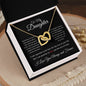 To My Daughter - Carry You In My Heart l Interlocking Hearts Necklace
