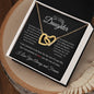 To My Daughter - Carry You In My Heart l Interlocking Hearts Necklace