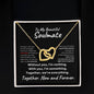To My Beautiful Soulmate - Now and Forever l Interlocking Hearts Necklace