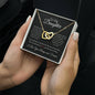 To My Daughter - Carry You In My Heart l Interlocking Hearts Necklace