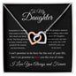 To My Daughter - Carry You In My Heart l Interlocking Hearts Necklace