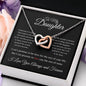 To My Daughter - Carry You In My Heart l Interlocking Hearts Necklace