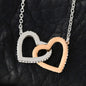 To My Daughter - Carry You In My Heart l Interlocking Hearts Necklace