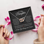 To My Daughter - Carry You In My Heart l Interlocking Hearts Necklace