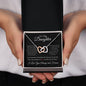 To My Daughter - Carry You In My Heart l Interlocking Hearts Necklace
