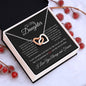 To My Daughter - Carry You In My Heart l Interlocking Hearts Necklace
