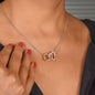 To My Daughter - Carry You In My Heart l Interlocking Hearts Necklace