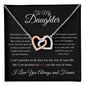 To My Daughter - Carry You In My Heart l Interlocking Hearts Necklace