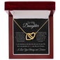 To My Daughter - Carry You In My Heart l Interlocking Hearts Necklace