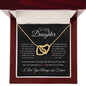 To My Daughter - Carry You In My Heart l Interlocking Hearts Necklace