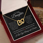 To My Daughter - Carry You In My Heart l Interlocking Hearts Necklace