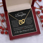 To My Daughter - Carry You In My Heart l Interlocking Hearts Necklace