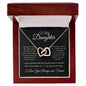 To My Daughter - Carry You In My Heart l Interlocking Hearts Necklace