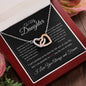 To My Daughter - Carry You In My Heart l Interlocking Hearts Necklace