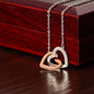 To My Beautiful Soulmate - Now and Forever l Interlocking Hearts Necklace