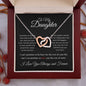 To My Daughter - Carry You In My Heart l Interlocking Hearts Necklace