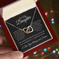 To My Daughter - Carry You In My Heart l Interlocking Hearts Necklace