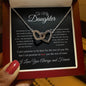 To My Daughter - Carry You In My Heart l Interlocking Hearts Necklace