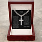 To My Son - Have Faith (from Mom) l Artisan Cross Necklace on Cuban Chain