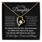 To My Daughter - In Your Heart l Forever Love Necklace