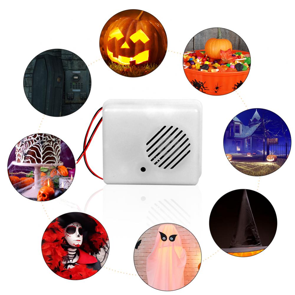 Halloween Sound Sensor Voice-activated Scary Props Halloween Decoration Sound Sensor Scream Speaker Haunted House Horror Props