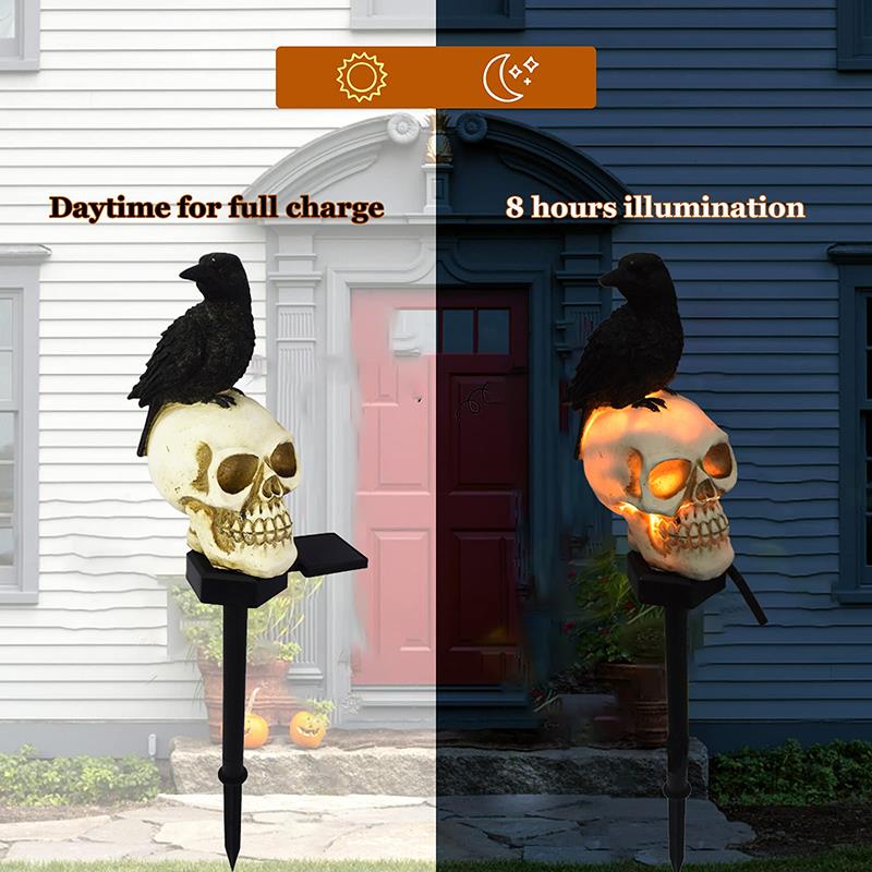 Solar Light Skull Decorative Halloween Light